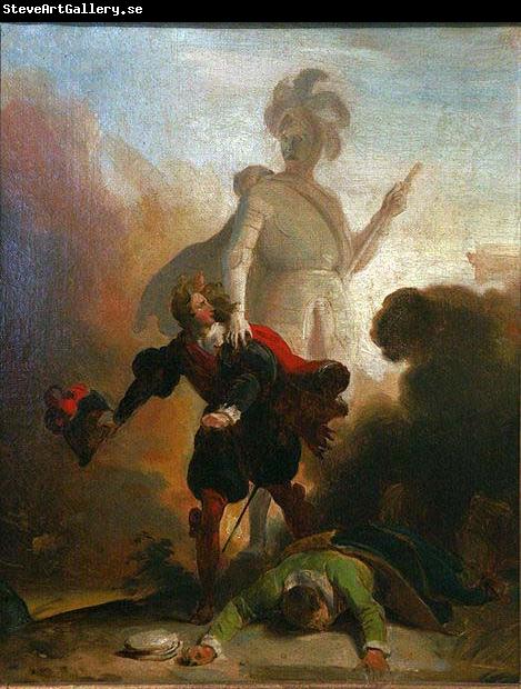 Alexandre-Evariste Fragonard Don Juan and the statue of the Commander